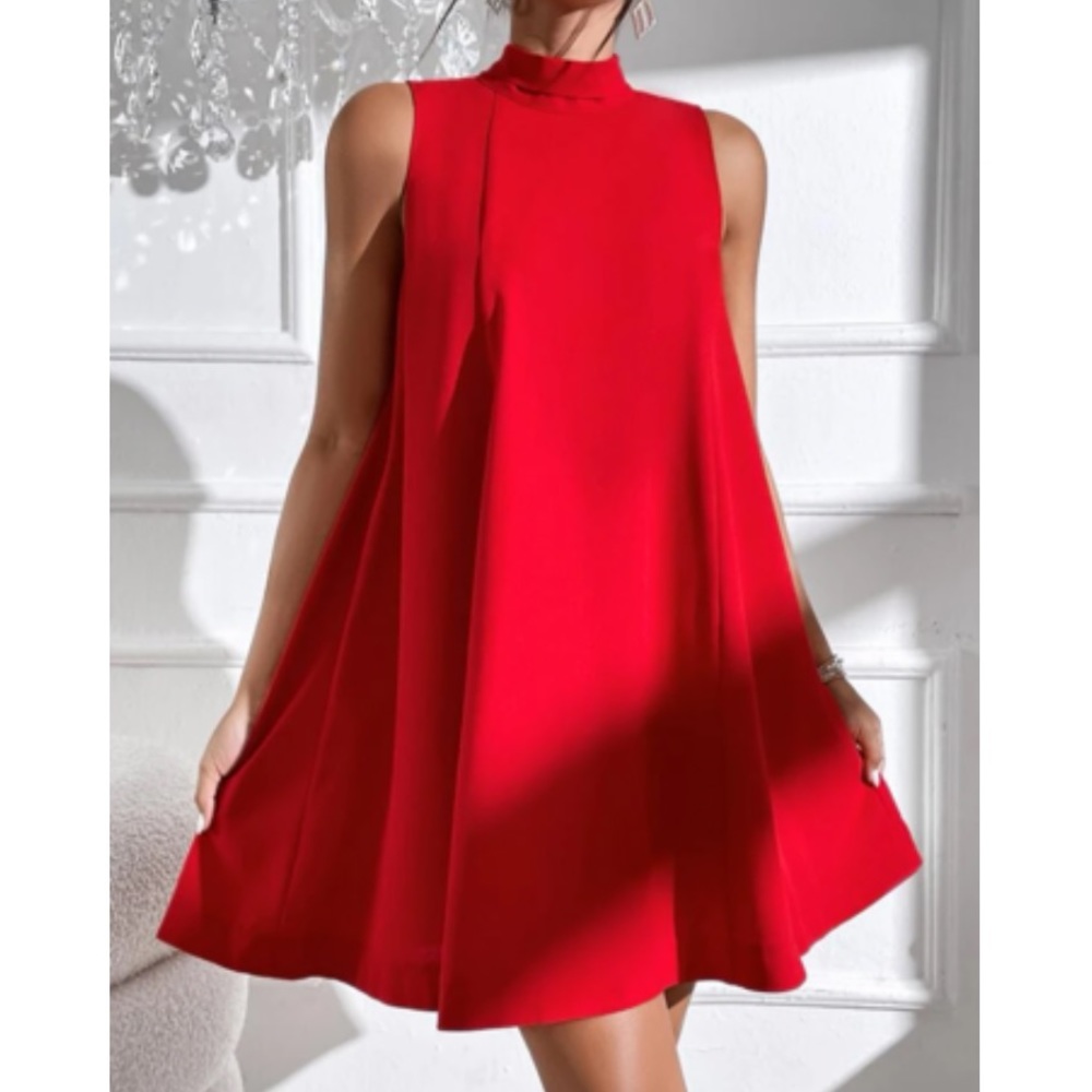 Luxe white tie back mini dress - Picture 6 of 16